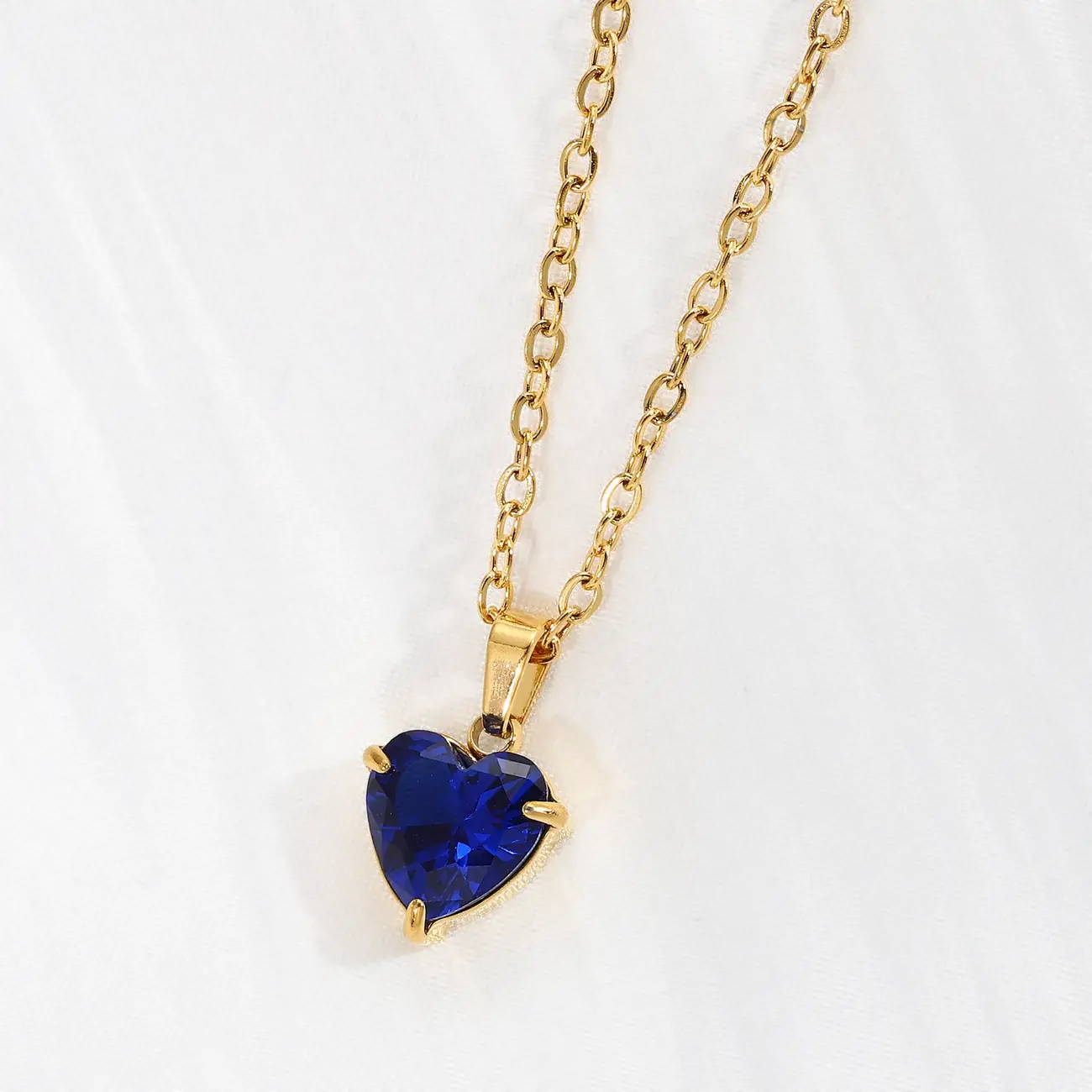 Blue heart necklace ready to gift